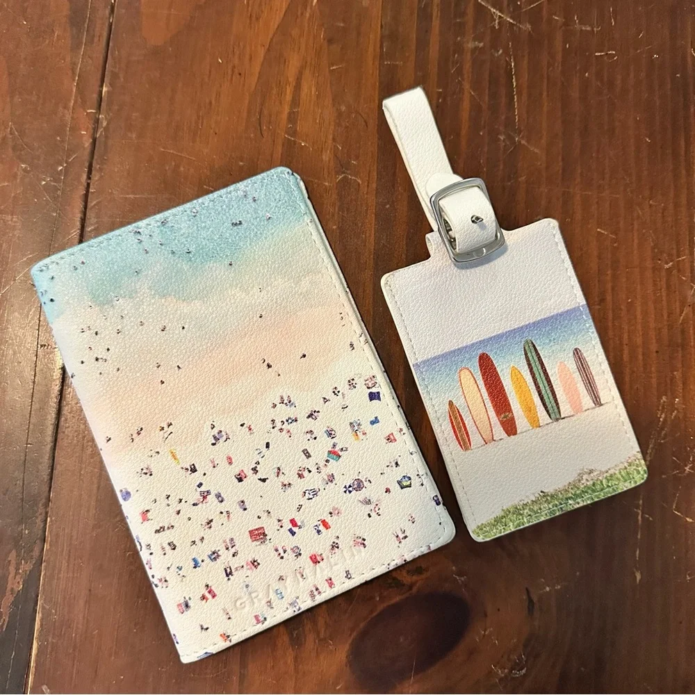 Gray Malin Beach Passport Holder and Luggage Tag Set - Picture 2 of 6